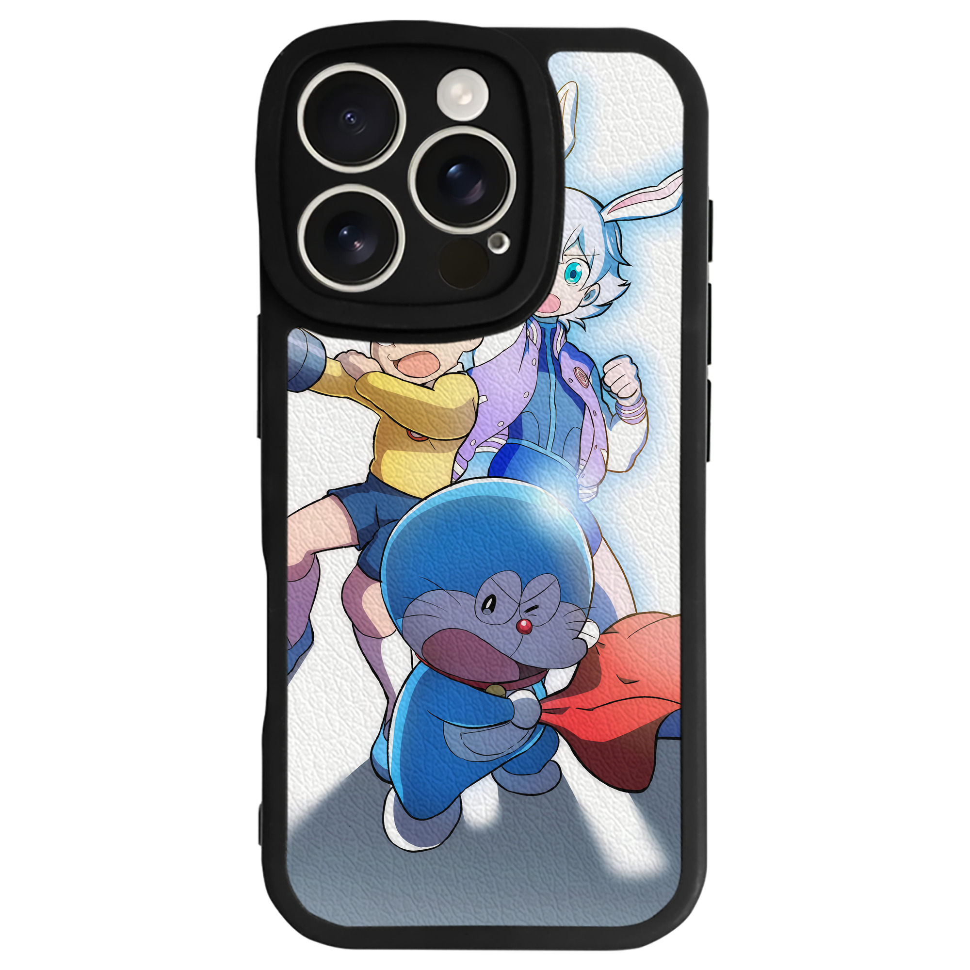 （画像用） ドラえもん Doraemon 【iPhone 16シリーズ対応】シリコンスマホケース（レザー調） 材質：シリコン